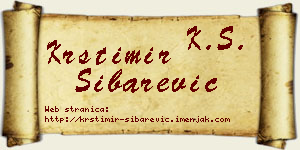 Krstimir Šibarević vizit kartica